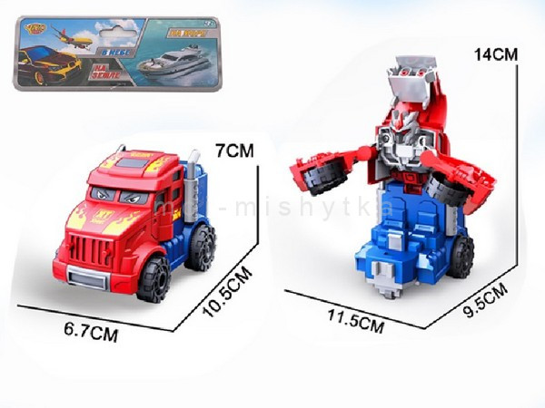 M1582-6 Машинка-трансформер, размер: 6,7*10,5*7 см/11,5*9,5*14 см, в/п 16,5*23 см