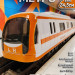 Поезд вагон метро 24,5см арт.8012 белый, оранжевый