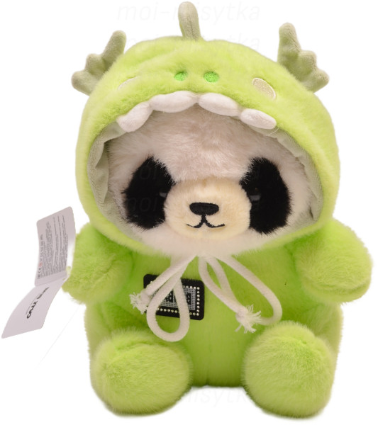 Мягкая игрушка, панда в костюме 5419 зелёный